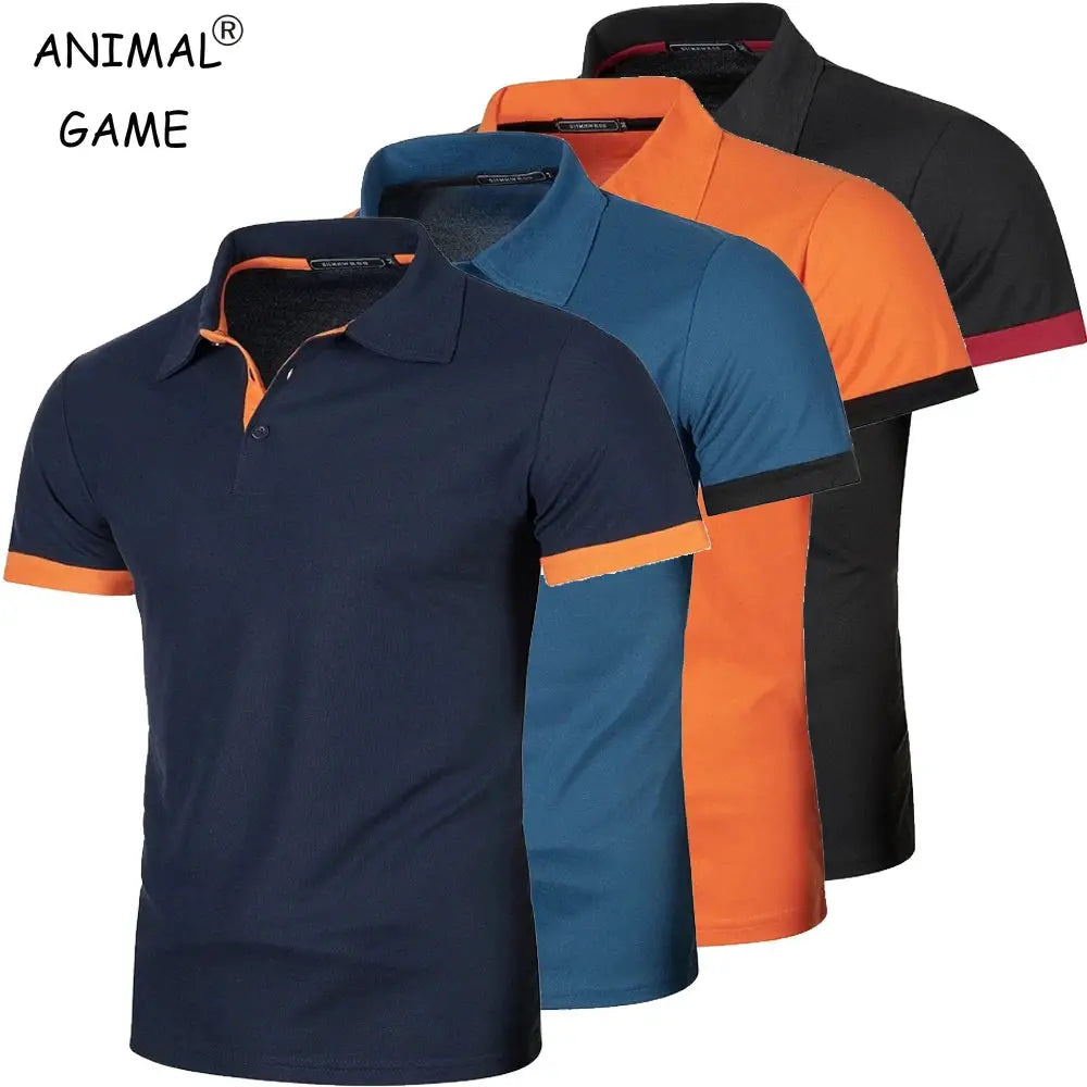 New Mens Short Sleeve Polo Shirt Solid Color Lightweight Lapel Tee For Summer Streetwear And Jogging