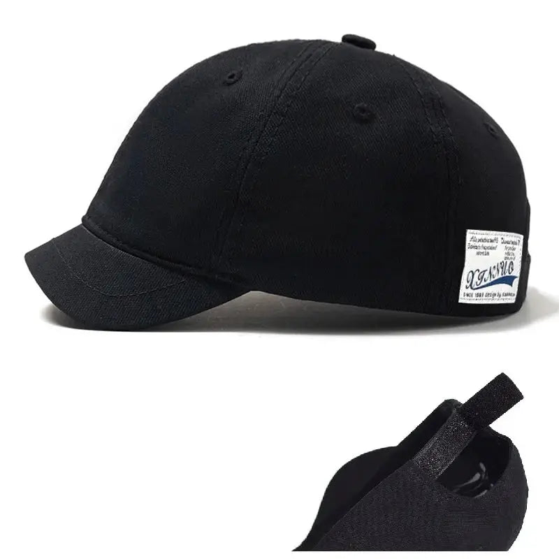Big Head Hat Back Closed 5cm Short Brim Baseball Cap For Men Mesh Fitted Stretchy Full Closed Caps 56-60cm 61-65cm