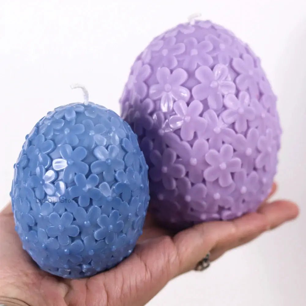 Silicone Mold Carving Flower Egg for Candles Soaps Resin Plaster Cakes DIY Kit Home Decor - Simples Market