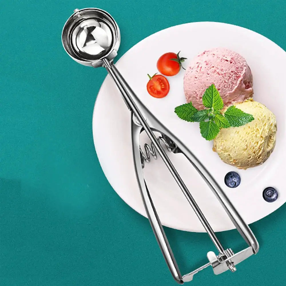 Stainless Steel Ice Cream Scoop With Trigger Release And Cookie Scoop For Baking Cupcakes And Desserts