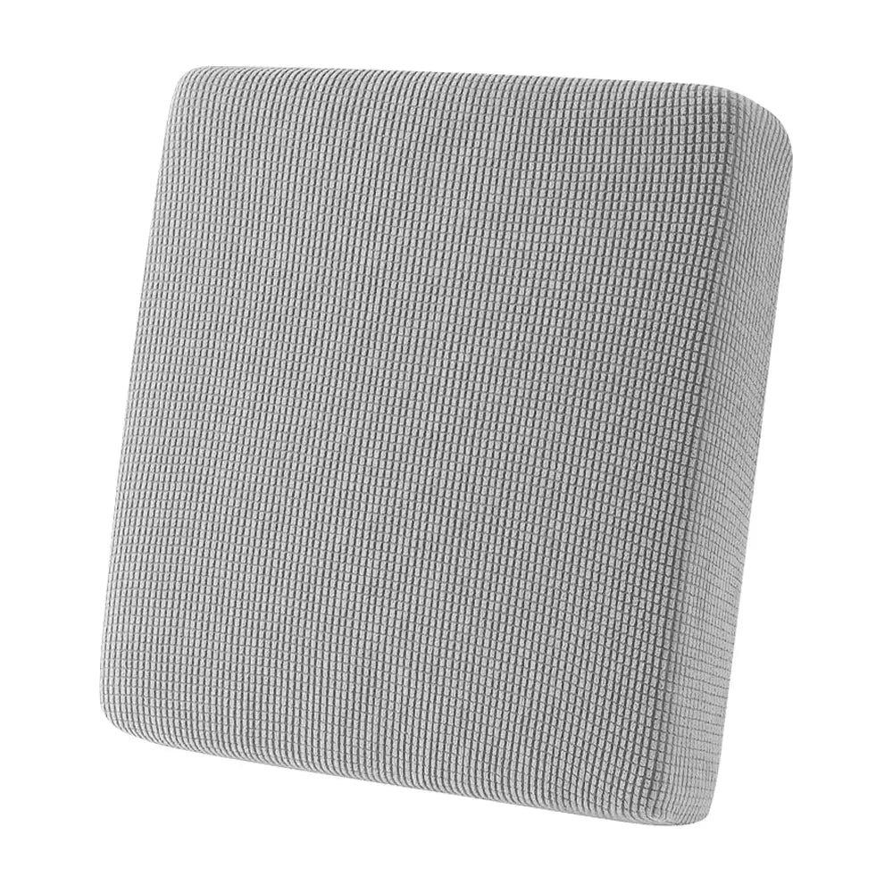 Jacquard patio sofa cushion cover, gray waffle pattern, universal outdoor stretch