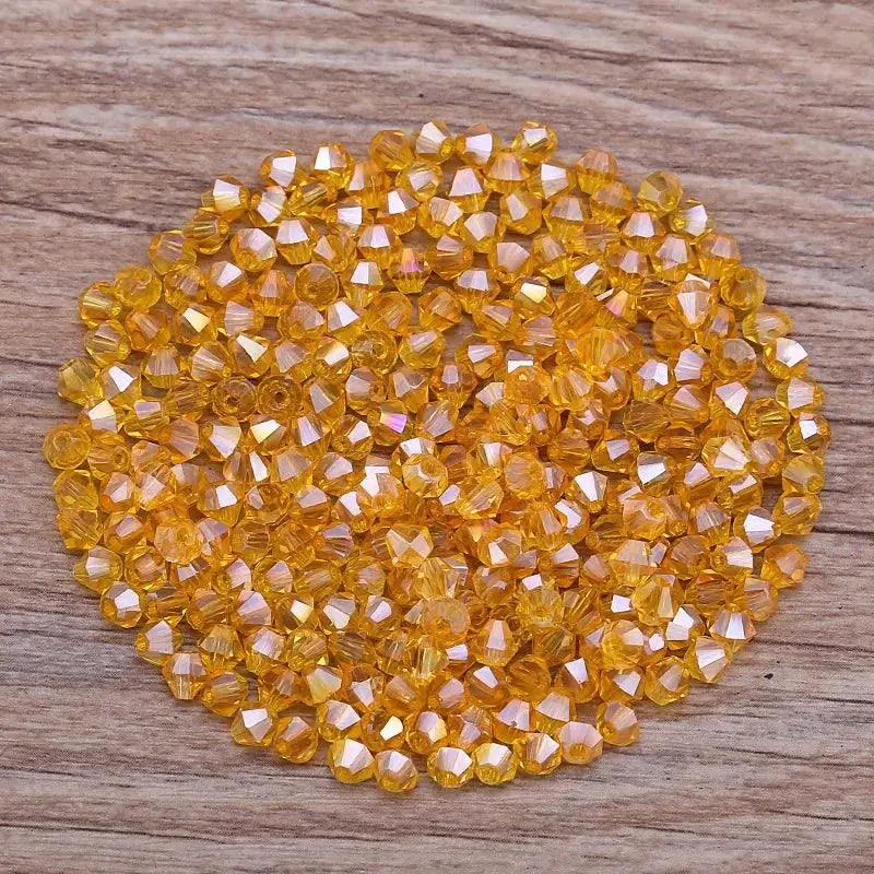 300Pcs Exquisite 4mm Bicone Crystal Beads for Jewelry Making Accessories 061-080