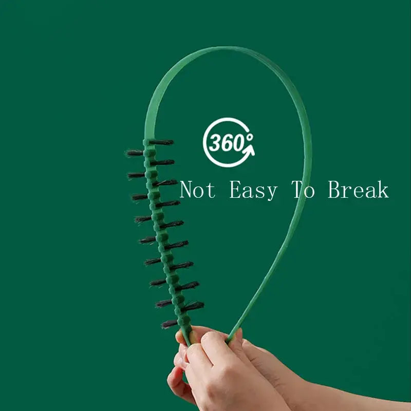 Deep Cleaning Brush for Washing Machine with extra-long green handle and bristle brush head