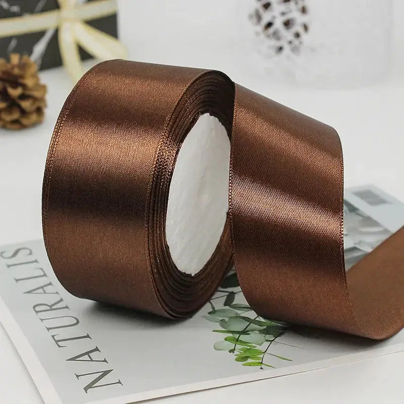 22 Meters Satin Ribbon Assorted Colors 6mm Wide 100 Percent Polyester Gift Wrap Craft Bow