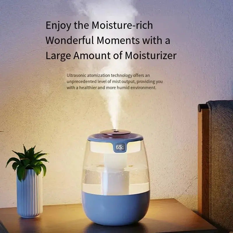 Aroma Humidifier With Double Spray Ports Essential Oil Diffuser USB Water Humidifier With Light For Home Office