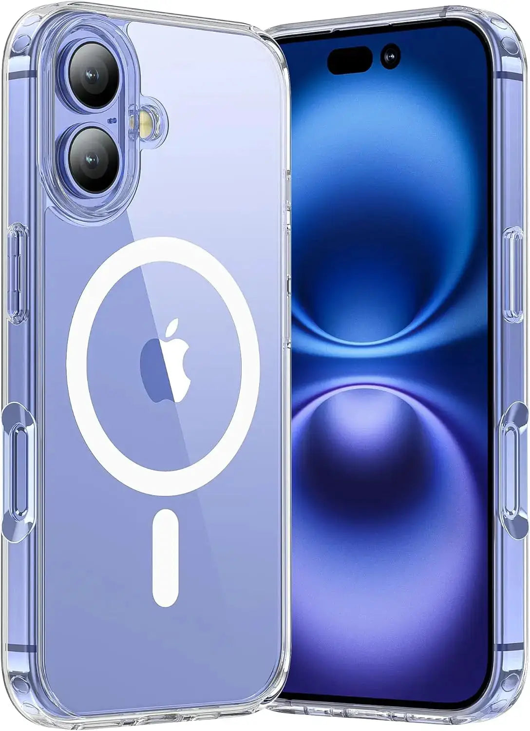 Simples Market transparent MagSafe phone case for iPhone, clear back with circular MagSafe ring