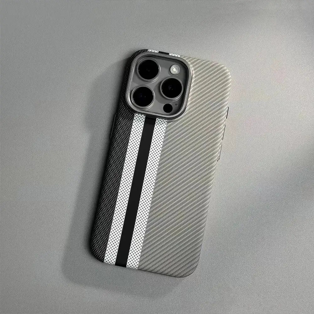 Colourful Kevlar Pattern MagSafe Case For iPhone 11 12 13 14 15 16 17 Pro Max Wireless Charging Cover
