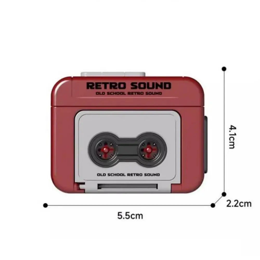 Retro Tape Recorder Keychain Mini Recording Pendant Personalized Music Box Gift for Couple Birthday