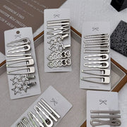 SilverLine Metal Hair Clips Y2K Duckbill Hairpins for Bangs and Side Hairstyles Durable