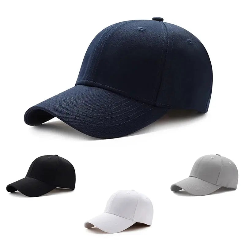 Unisex Simple Black Baseball Cap Adjustable Cotton Hat Solid Color Casual Hip Hop Dad Hat For Men Women