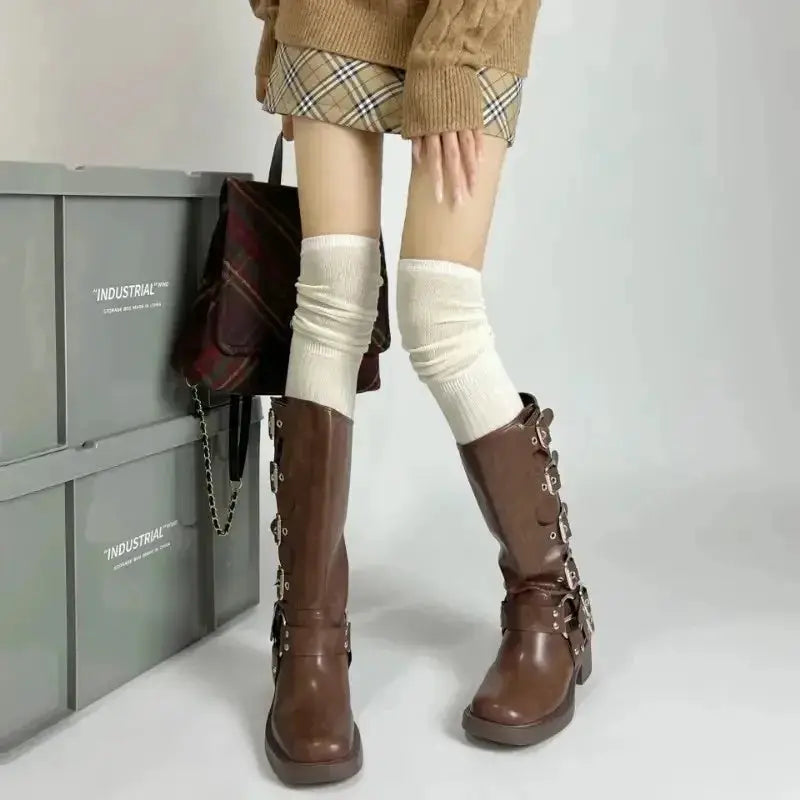 ComfyStep Women Knee High Socks Breathable High Elasticity All Season Casual Wear For Long Boots