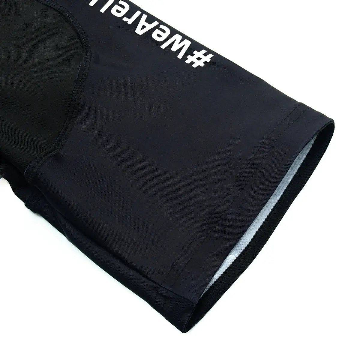 UAE cycling jersey navy short-sleeve by Simples Market with white branding and reflective edge stripe