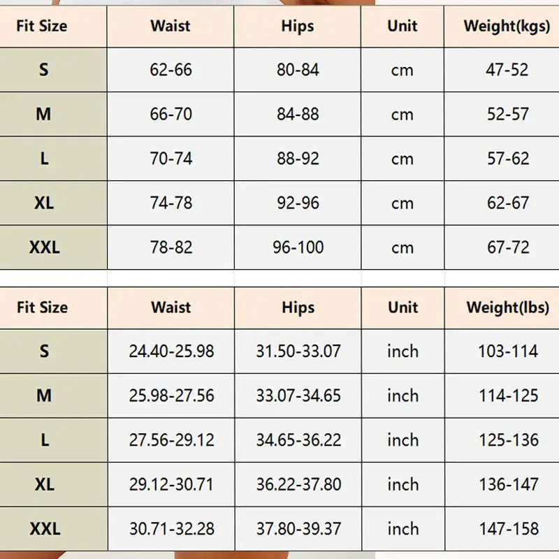 3Pcs women's cotton seamless underwear size chart with waist/hips measurements (cm/in) for S–XXL Simples Market Finetoo