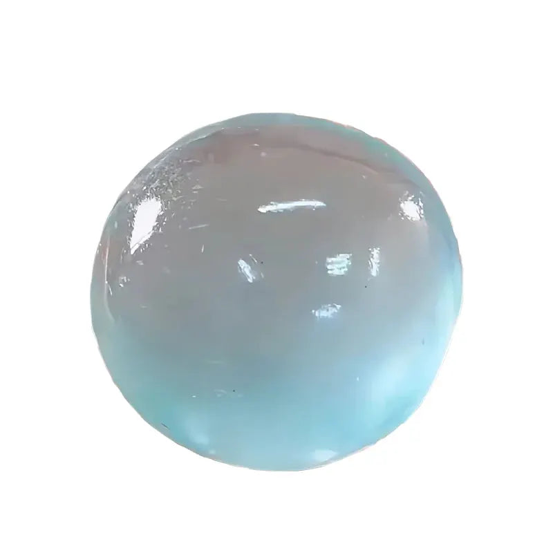 Blue Maltose Squishy Toy Mochi Ball Anti Stress Fidget Toy Soft Transparent Quick Rebound Decompression Ball