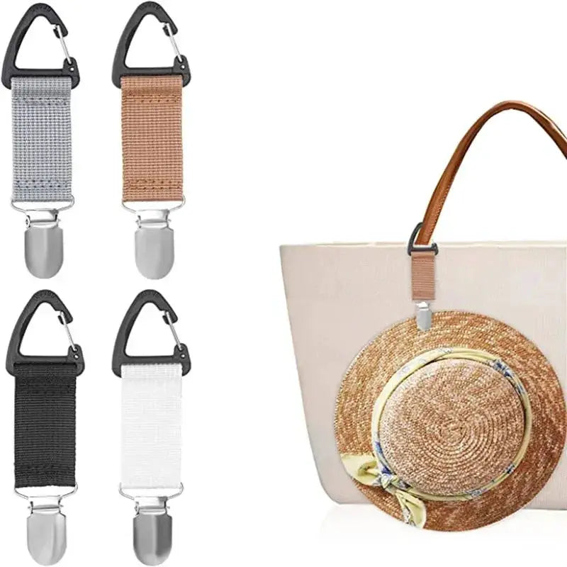 TrailMate Outdoor Travel Straw Hat Clip Portable Hat Companion Bag Clip With Multipurpose Glove Organizer