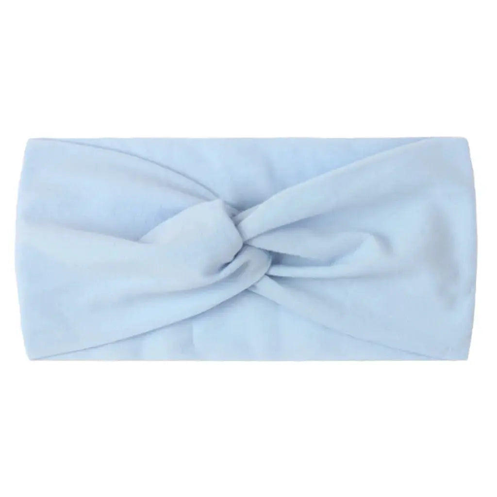Solid Color Baby Headband for Girls Spring Summer Twisted Knot Design Soft Elastic Hair Accessory Large Size