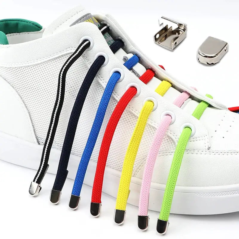 FlexFit No Tie Elastic Shoelaces One Size Fits All Adults And Kids Quick Slip On Shoes