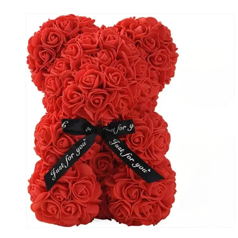 2026 Eternal Rose Teddy Bear Gift With Artificial Flower For 520 Mom Mothers Day Valentines Day Anniversary Decor