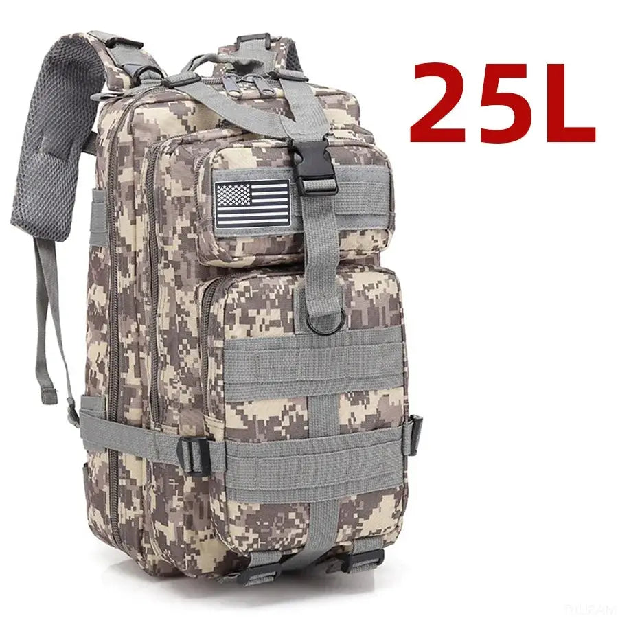 TrailMaster Tactical Backpack 25L 50L Waterproof Nylon For Outdoor Trekking Hiking Fishing Hunting Camping