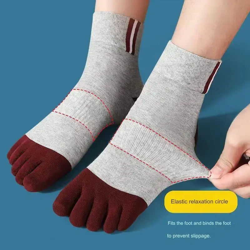5 Pair Mens Five Toe Cotton Socks Breathable Split Toe Sports Socks For Men High Quality Casual