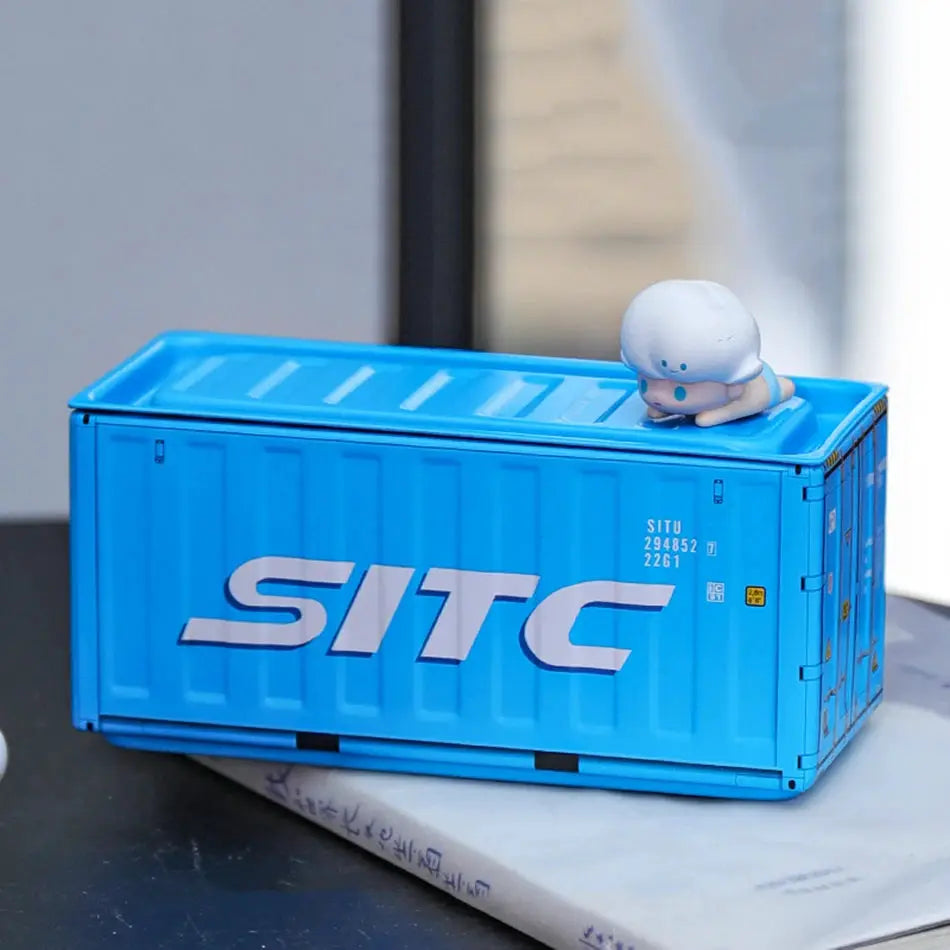 Mini Iron Storage Box Miniature Desktop Organizer Sea Freight Container Design Creative Decoration For Collectors Gift
