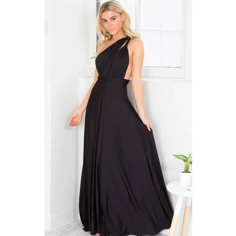 Fashion Multiwear V Neck Maxi Dress With Adjustable Straps For Summer Versatile Long Dress
