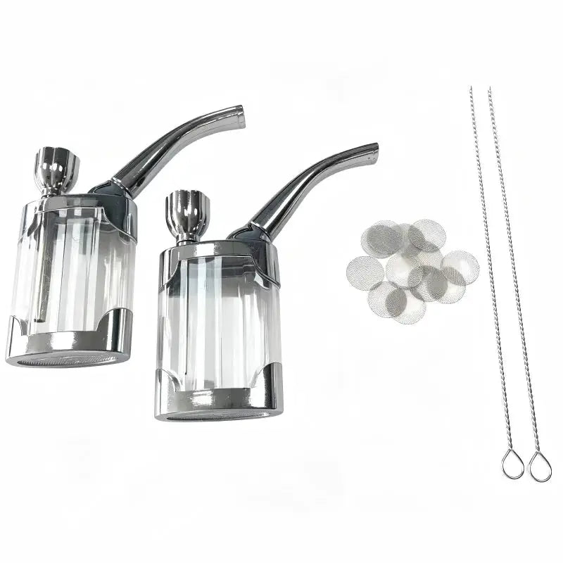 Complete Set Cleanable Acrylic Smoking Pipe With Microfilter System To Reduce Tar And Nicotine For Cleaner Smoke