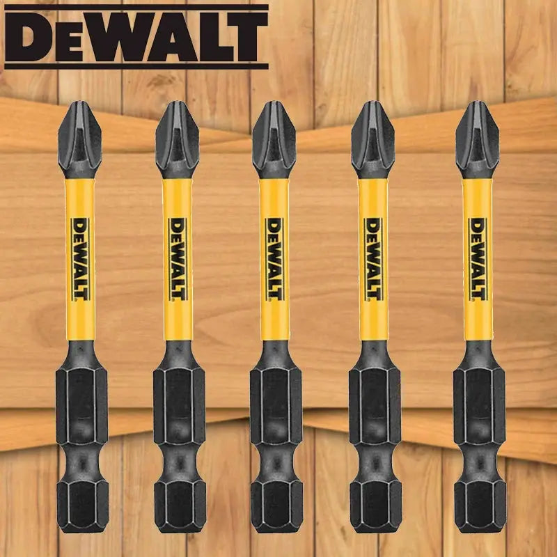 DEWALT PH2 57mm Impact Driver Bits 5-Pack High Speed Steel Power Drive Tools For Professionals And DIY