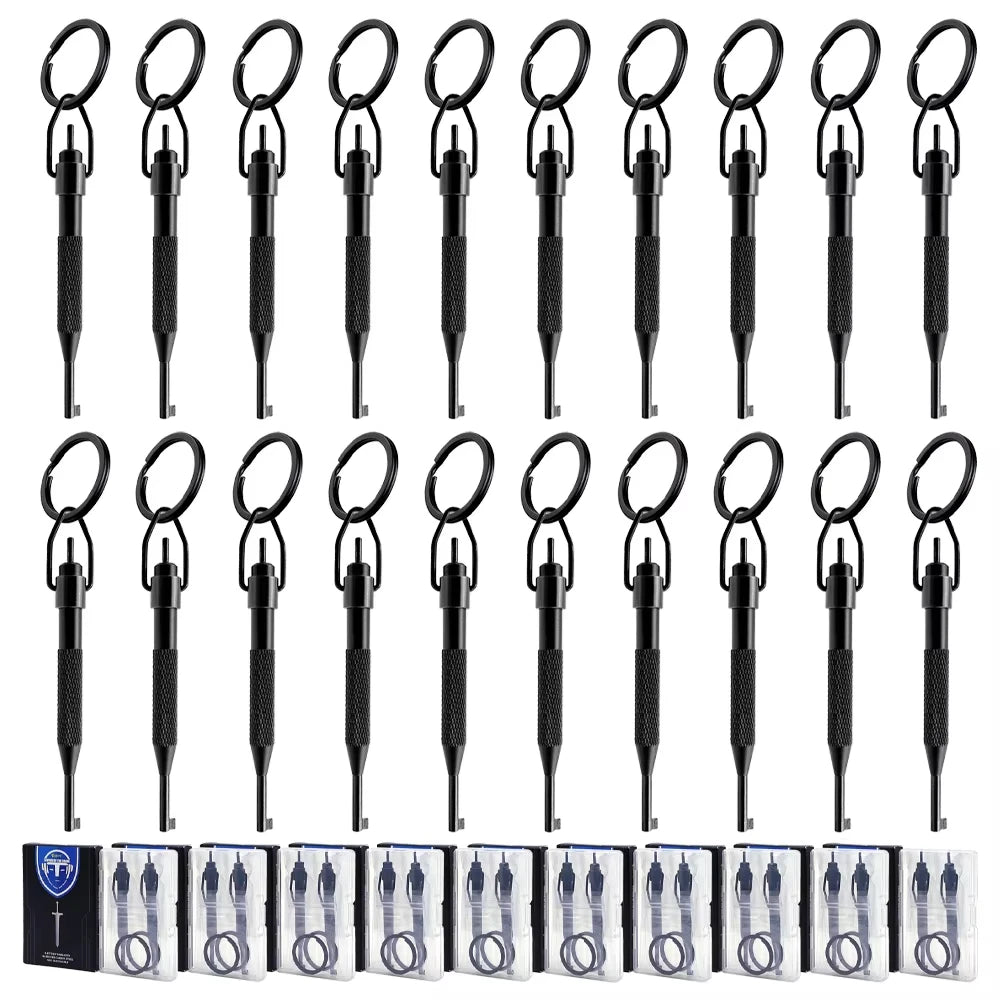 AK 01B Rotating Handcuff Key Stainless Steel And Aluminum Alloy With Key Ring Fits All Standard Series Police Handcuffs