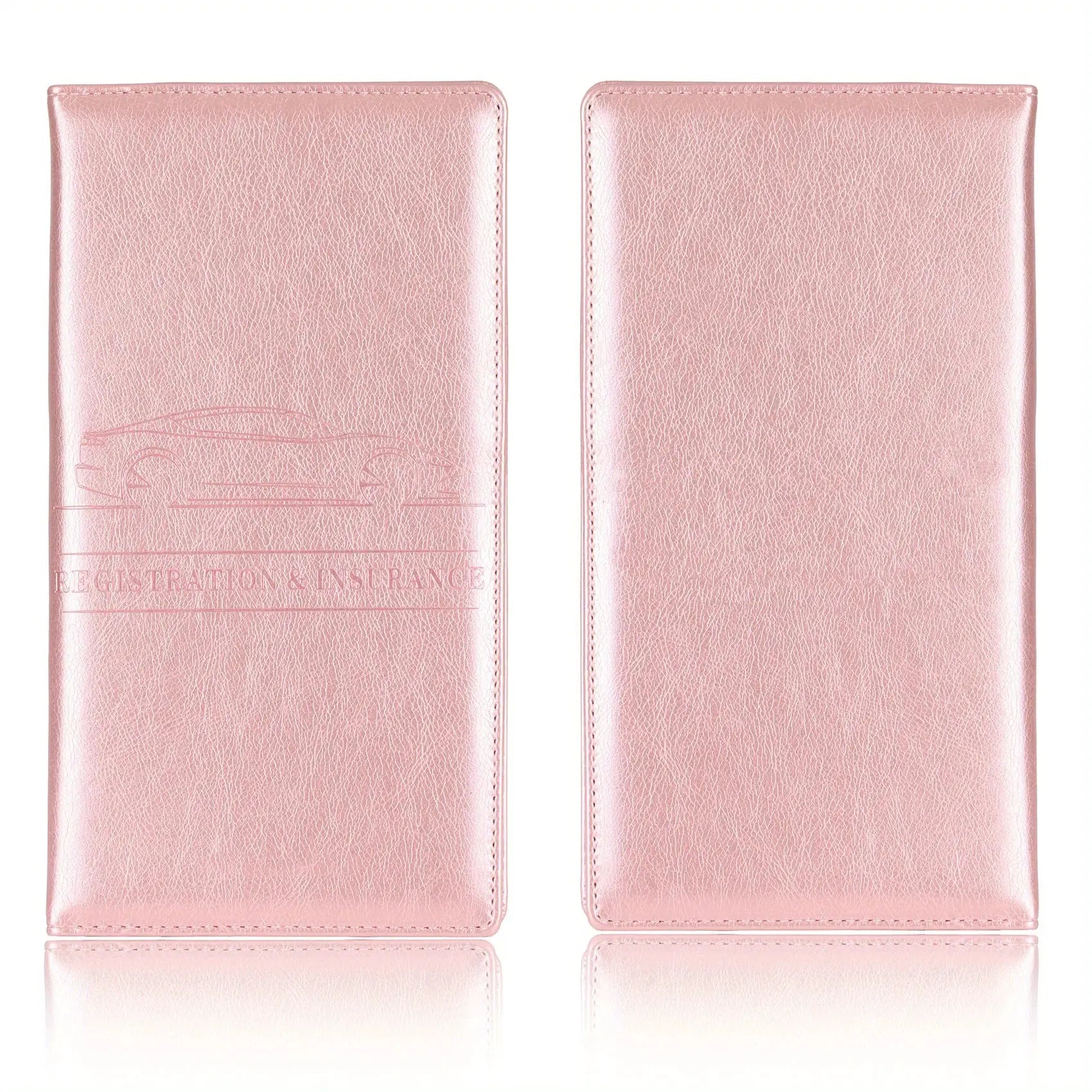 Two pink leather men's card holder wallets by Simples Market