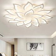 Modern LED ceiling light fixture with flower design chandelier, dimmable, Simples Market.