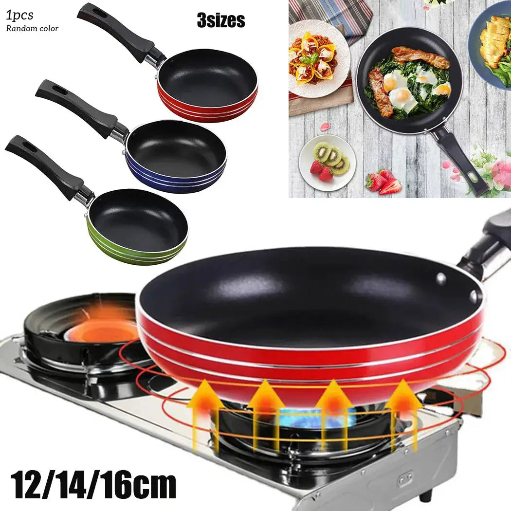 Mini Frying Pan Set 12cm 14cm 16cm Nonstick Stainless Steel With Ergonomic Handle For Frying Eggs