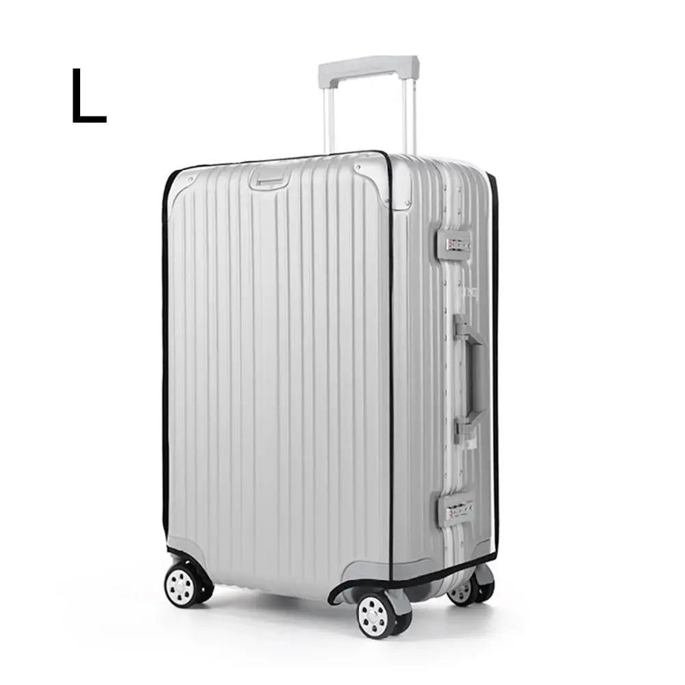 ClearGuard Transparent PVC Luggage Protective Cover Wear Resistant Shield For Travel And Easy Visual Identification
