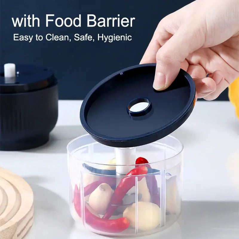 250ml Mini Wireless USB Rechargeable Electric Vegetable Chopper Garlic Crusher for Kitchen Gadgets