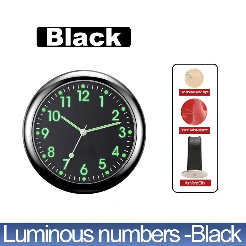 Car Clock Luminous Mini Digital Watch With Quartz Movement Stick On Interior Auto Ornament Gift
