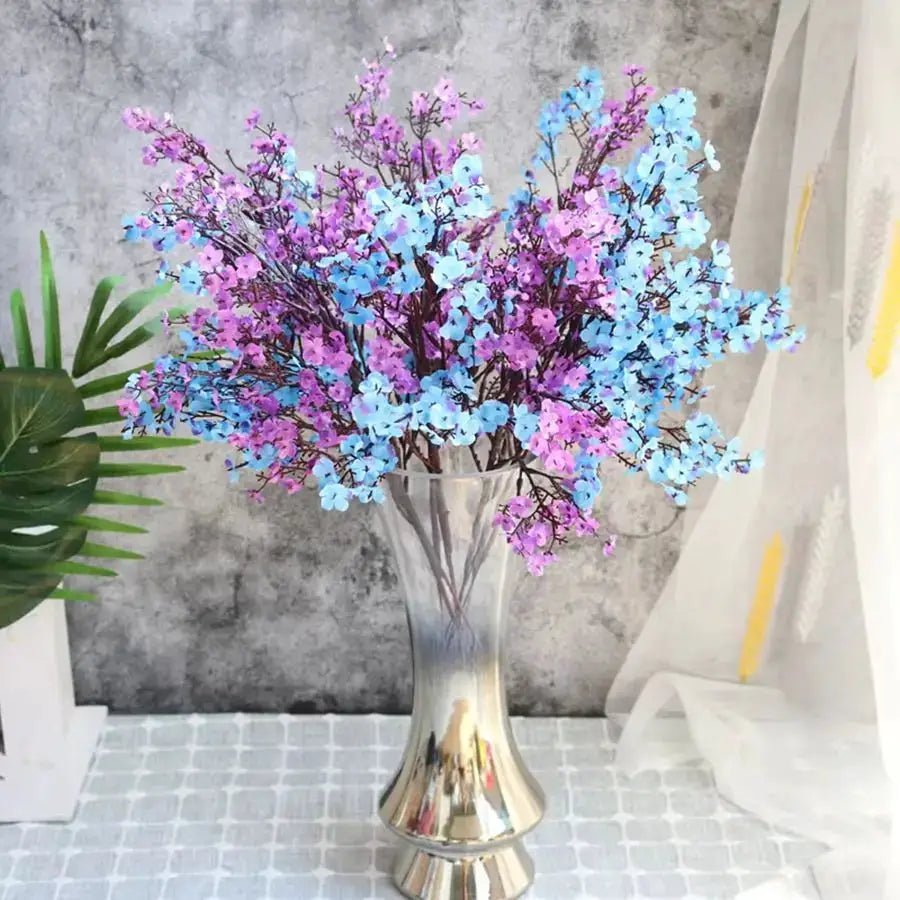 Artificial Cherry Blossom Gypsophila Flowers Quarter Pack for DIY Wedding Bouquet Vases Home Decor Faux Branches - Simples Market