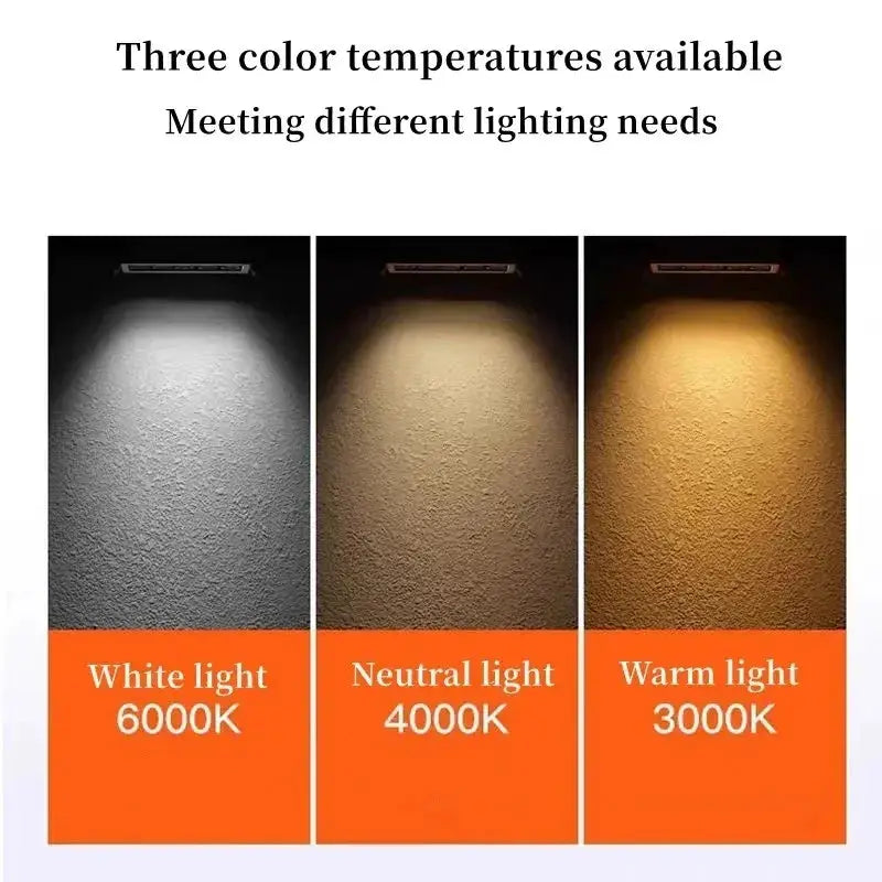 Simples Market LED recessed rectangle downlight 3-pack with 6000K white, 4000K neutral, 3000K warm