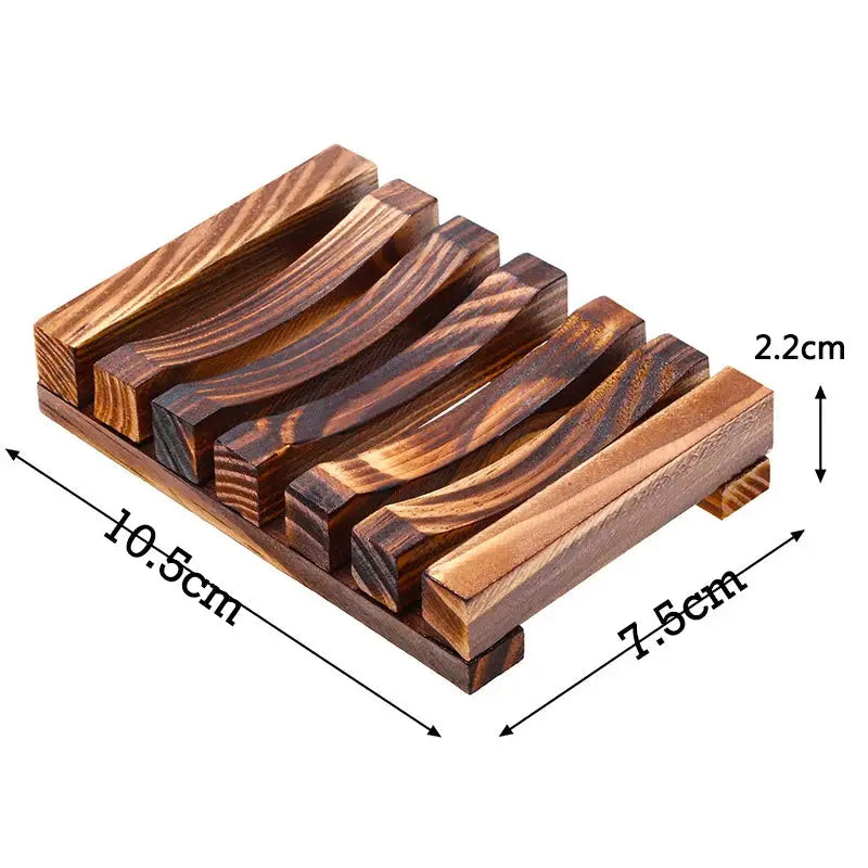 EverPure Bamboo Soap Holder With Draining Design Keeps Soap Dry Mildew Free In Bathroom
