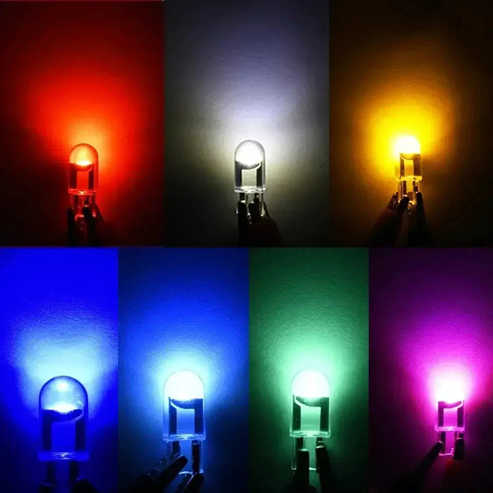 12V W5W LED T10 Car Light COB 6000K White Dome Reading DRL License Plate Lamp Bulb