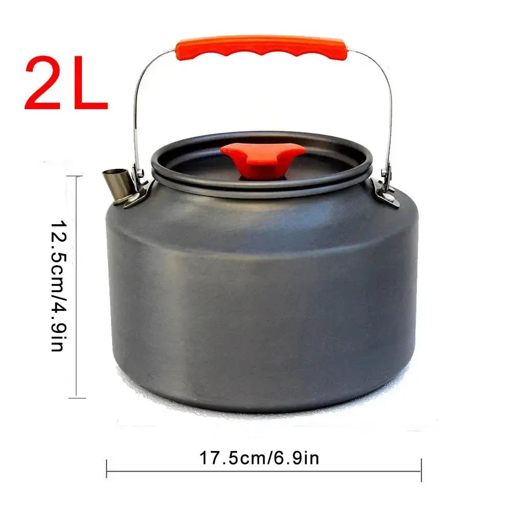 Lightweight Aluminium Alloy Camping Water Kettle Teapot For Outdoor Cooking Travel Hiking Picnics Tableware