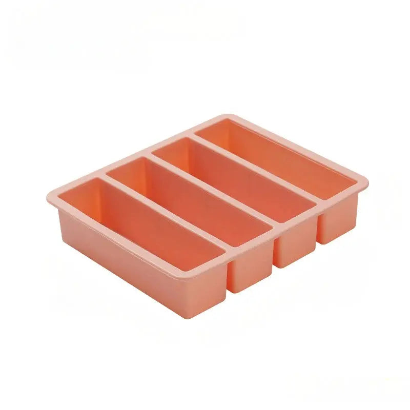 4 Grid Giant Silicone Ice Cube Tray Long Strip For Whiskey Barware Non Toxic Durable Large Ice Cubes