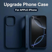 Original liquid silicone phone case for Apple iPhone by Simples Market, blue, shockproof back cover
