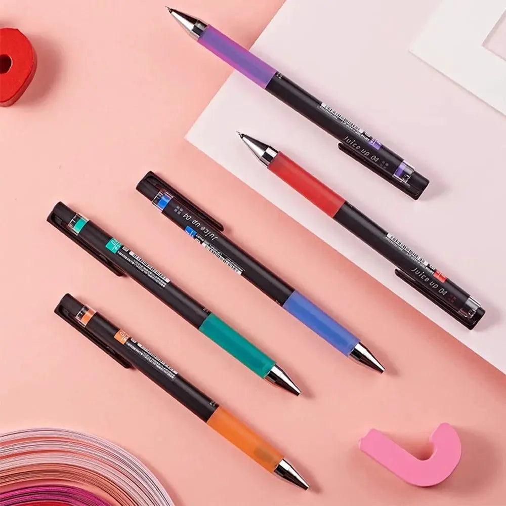 Pilot Juice Up 0.4mm gel pens set of 5 with colored grips on black barrels
