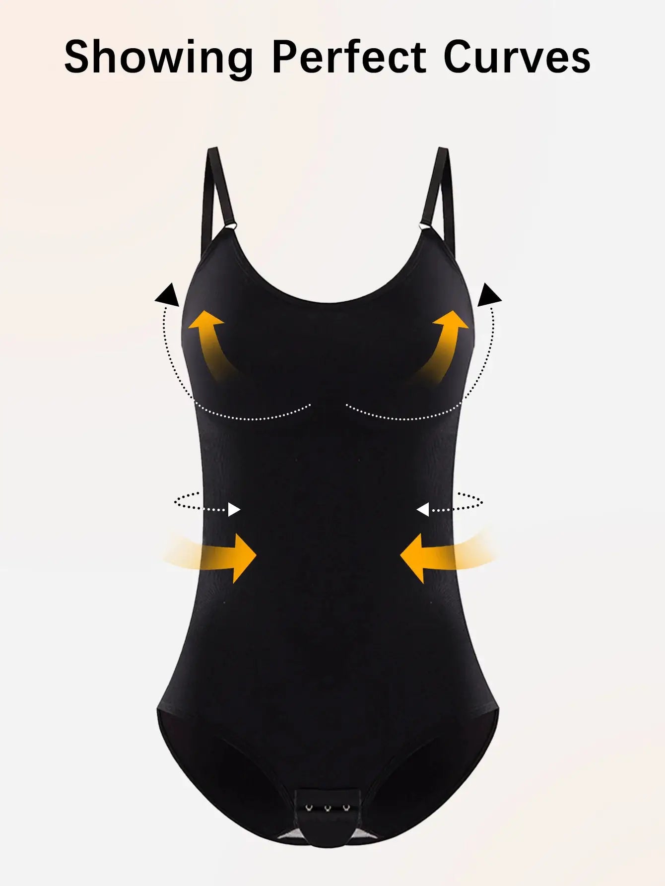 CurveCraft Open Crotch Seamless Shapewear Bodysuit For Butt Lift And Smoothing Silhouette