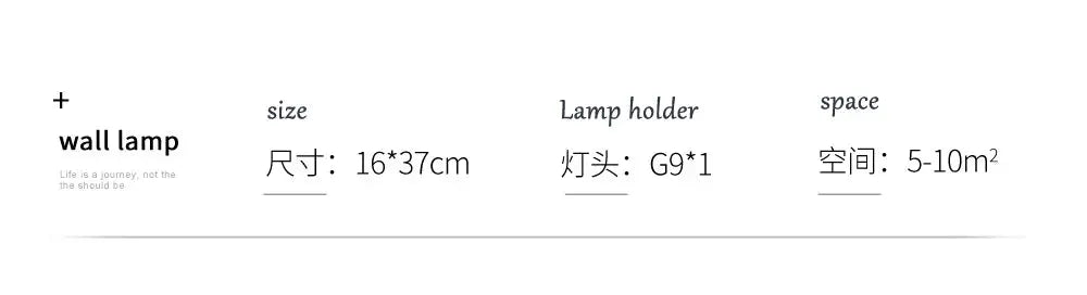 Nordic Glass Ball LED wall lamp by Simples Market, metal minimalist design, 16×37 cm, for living room/bedroom