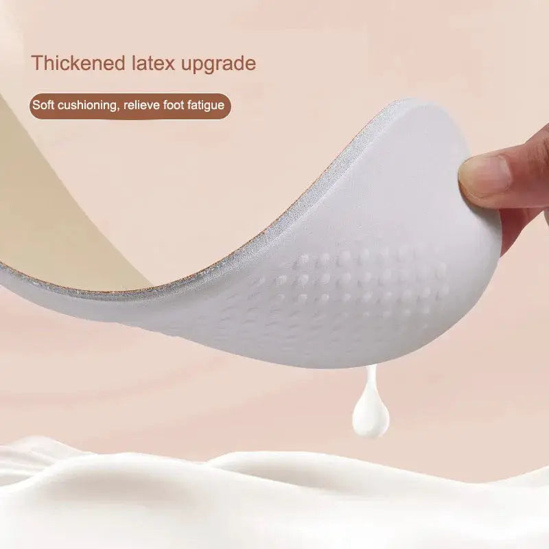 Leather Latex Sports Insoles For Shoes With Arch Support Cowhide Cushion Pads Shock Absorbing Plantar Fasciitis Inserts