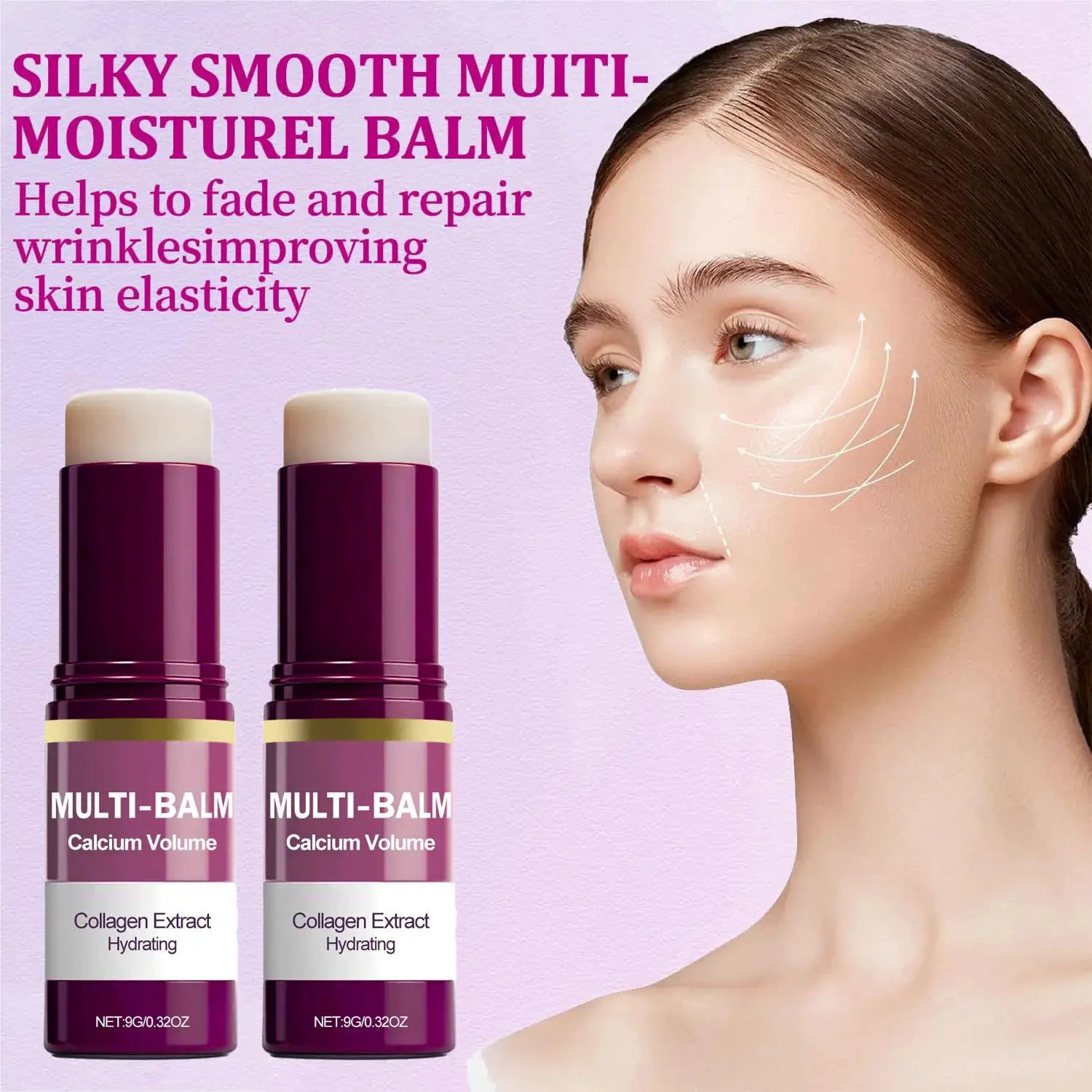 Korean Calcium Volume Multi Balm Stick Hydrating Firming Anti Wrinkle Collagen Infused Pre Makeup Moisturizer