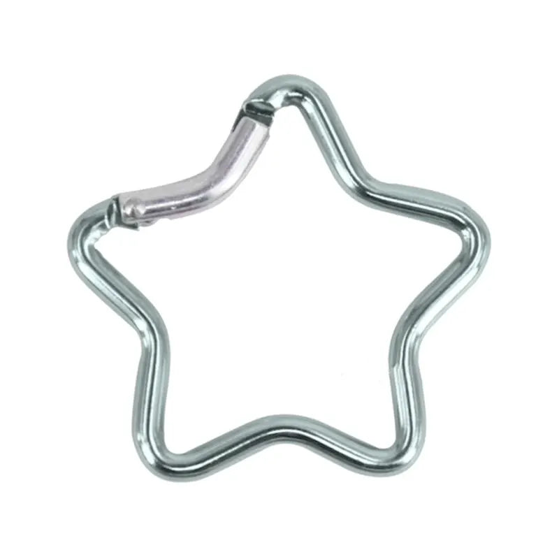 Star-shaped aluminum carabiner clip for backpacks and camping gear