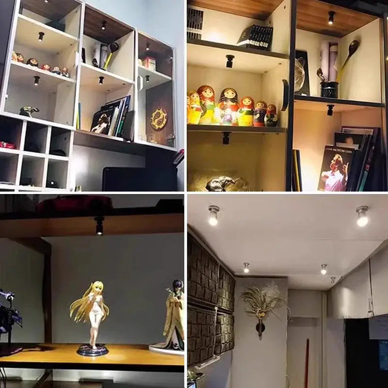 3W mini spotlight for display and wine cabinets; 12V surface-mounted, dimmable, zoomable beam by Simples Market