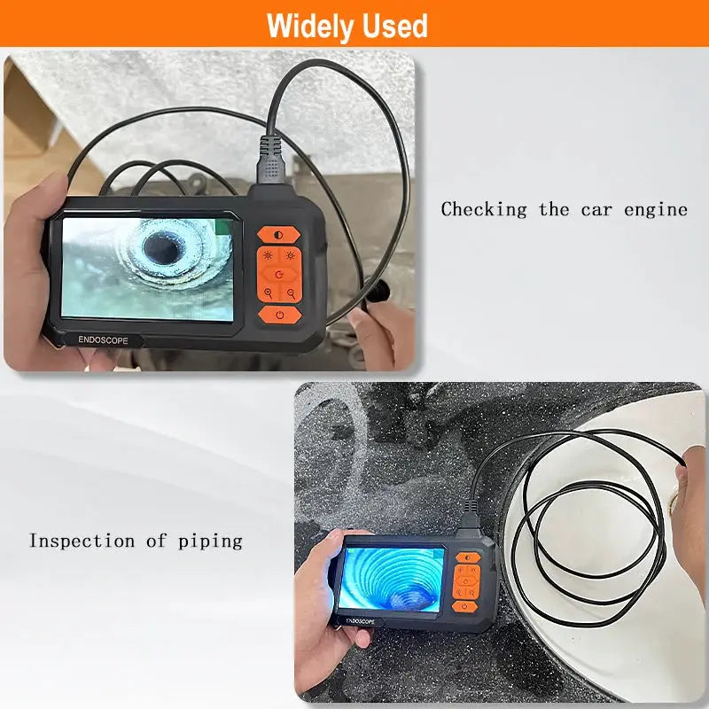 Detachable Borescope 8mm Camera 1080P HD with 4.3 Inch IPS Screen IP67 Endoscope for Piping and Engine Inspection